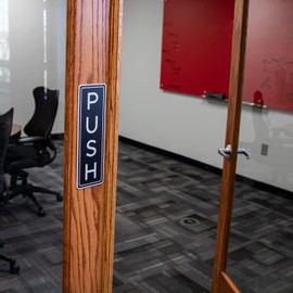ExcelMark Push Pull Vertical Door Sign Set - Each Sign 3" x 9"