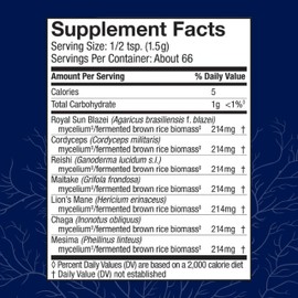 Host Defense Stamets 7 Mushroom Powder - 7 Species Blend - Mushroom Supplement for Immune Support with Royal Sun Blazei, Cordyceps, Reishi, Maitake, Lion's Mane, Chaga & Mesima - 3.5 oz (66 Servings)*