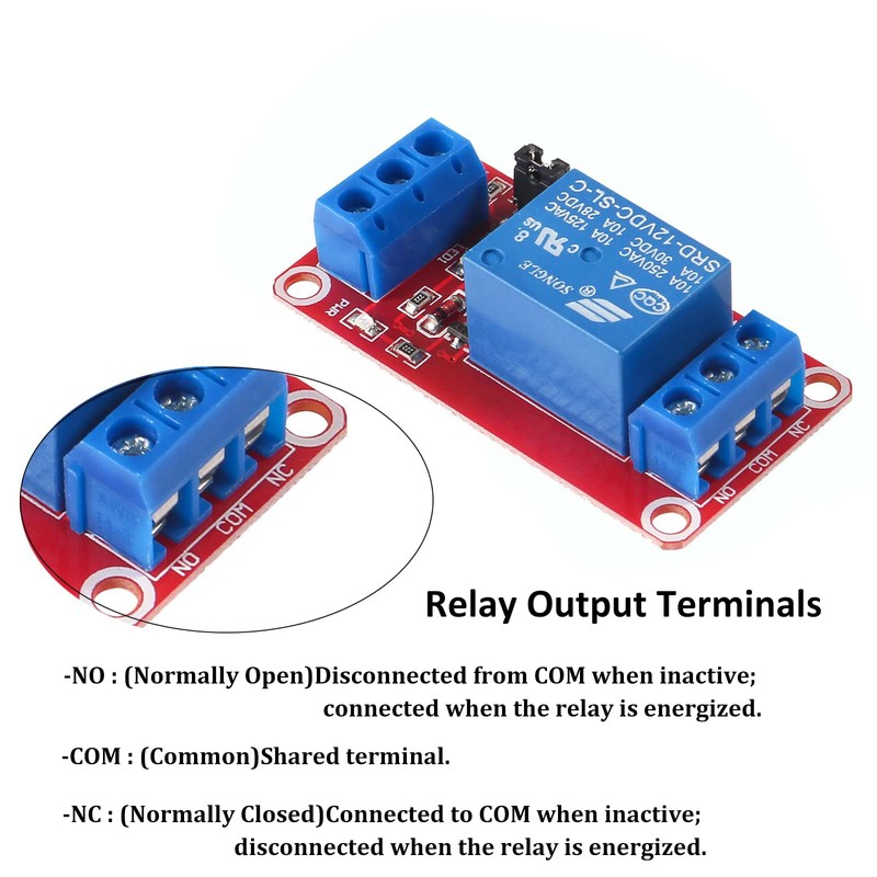 XUGERIP 4 PCS 12V 1 Channel Relay Module with Optocoupler