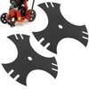 DECKMAN 2 Pack Walk-Behind Edger Quick Cutting Tri-Tip Replacement Blade,