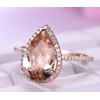XIGUA MELON Drop-Shaped Pear Cut Champagne Tone Crystal Cubic Zirconia