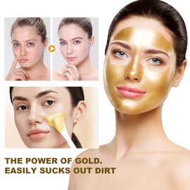 BSOON Gold Peel Off Mask, Pack of 2 Gold Foil Cleansing Mask, Face Tear Off Lifting Firming Masks, Moisturising Face Mask
