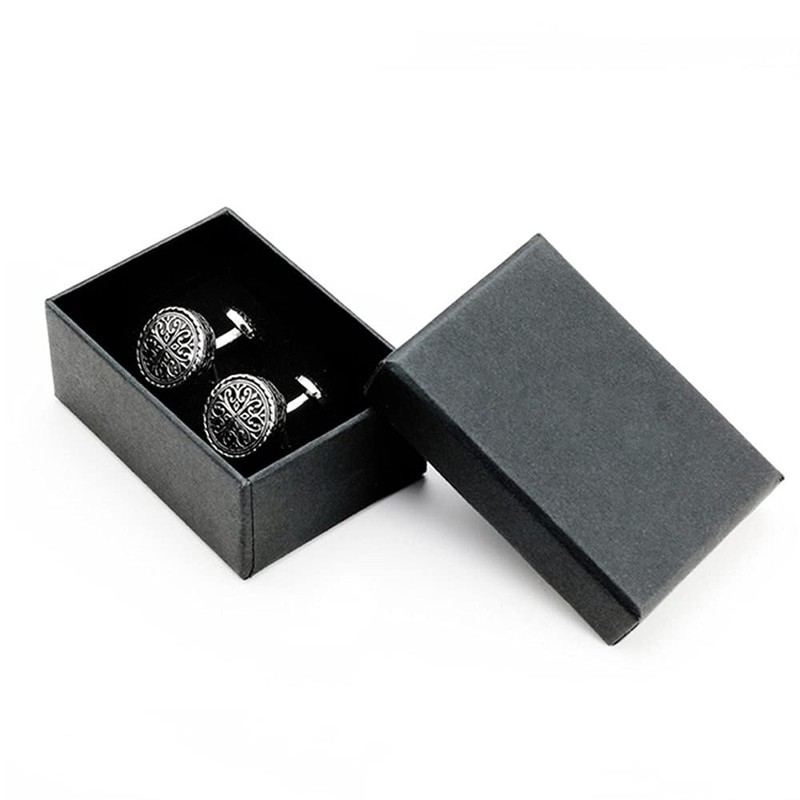 Classic Cufflinks, Men's, Stainless Steel, Gold, Silver, 0.7 inches (19.5