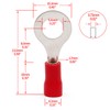 Heschen 100 Pcs Red Vinyl Insulated Electrical Wire Connector RV1.25-6