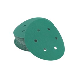 TUCKBOLD Car Sanding Discs 6inch 6 Hole 120 Grit Abrasion Resistance | Round Hook and Loop Sandpaper Green 50 Pcs