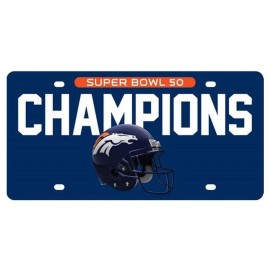 Stockdale Denver Broncos Super Bowl 50 Champions Premium Laser Cut Tag License Plate,...