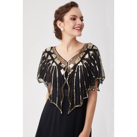 ArtiDeco Women's Wrap, Stole for An Evening Dress, 1920s Retro Scarf, Wedding Party, Bridal Stole, Gatsby Costume Accessories -