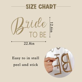 VANGNING Bride to Be Bridal Shower Party Decal - Bridal Shower Party Decorations Decor,Bridal Shower Party Decal for Sign and Backdrop (Bride to Be Decal)