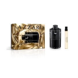 Azzaro The Most Wanted Eau de Parfum Intense - Woody & Seductive Mens Cologne Set ($185 Value) - Fougère, Ambery & Spicy Fragrance for Date Night - Full Size, 5 Fl. Oz & Travel Size, 0.33 Fl Oz