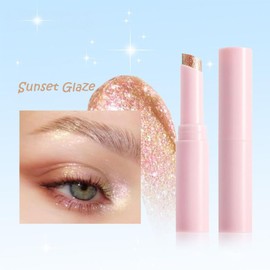 3PCS Multi-Use Highlighter Makeup Pencil, Jelly Glitter Eyeshadow Stick Set, Waterproof Long Lasting Eyeshadow Stick for Eye Make- with Shimmer and Gradient Effect (#04+05+06)