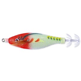 FOLANDO 9.1cm Fishing Lures Squid Octopus Shrimp Baits, Fishing Lure Glow Squid Jigs Luminous Squid Jig Shrimp Lure Artificial Shrimp Kit 8.3g 5# SJ044