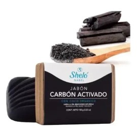 Jabón Carbón Activado Y Coco Orgánico Piel Grasa Sheló Nabel