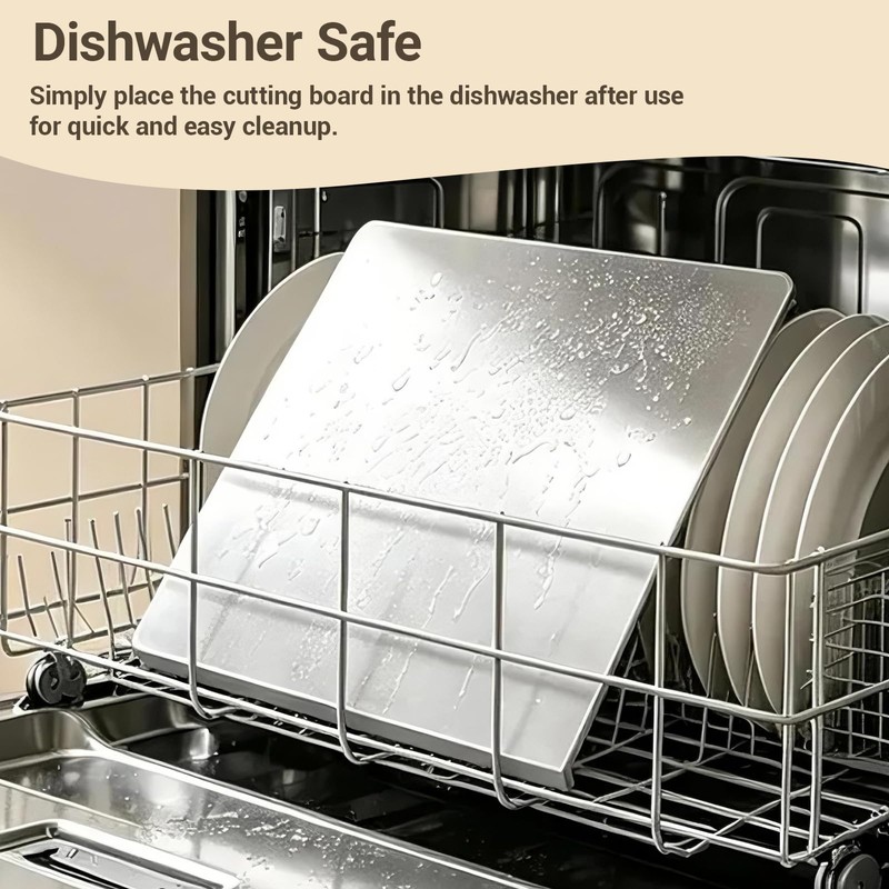 304 Stainless Steel Cutting Board for Kitchen，Dishwasher Safe Metal Chopping