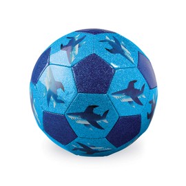 Crocodile Creek - Shark City Glitter Soccer Ball - Kids Size 3, 7" Diameter
