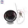 HQS 2x Chrome Lever Style Locking Fuel Cap 4" For