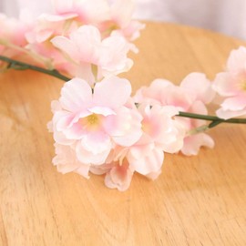 COSCHANO 4 Pack Artificial Cherry Blossom Wall Hanging Cherry Vine Silk Floral Garland Flowers String Fake Flowers Garland for Home Wedding Arch Outdoor Garden Wall Decor Party Decoration,5.9 Feet