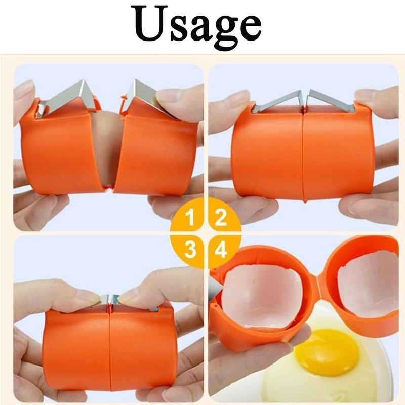 3Pcs Egg Cracker Tool, Handheld Egg Shell Opener, Portable Egg