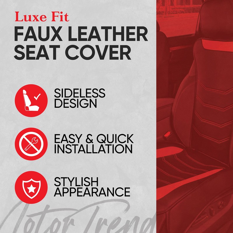 Motor Trend LuxeFit Gray Seat Covers for Cars Trucks Van