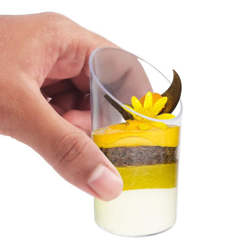 BELLE VOUS Pack of 50 Mini Plastic Dessert Cups -