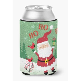 Caroline's Treasures VHA3016CC Merry Christmas Santa Claus Ho Ho Ho Can or Bottle Hugger, Can Hugger, multicolor