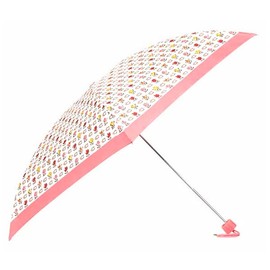 COACH Signature Flower Logo Mini Umbrella Compact Folding Umbrella Charcoal Multi CF363