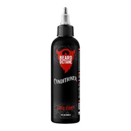 Beard Octane: Cold Start Beard Conditioner w/Biotin & Provitamin B5-8 oz - Repair & Soften Damaged Beard Hair - Contains Argan Oil & Aloe Vera - Made in USA - Peppermint Tea Tree Essential Oil