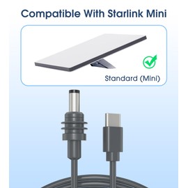 Starlink Mini Cable, USB-C to DC Power Max 100W USB Type-C Input, Waterproof and Durable Starlink Mini USB Cord (15M/49.2FT)
