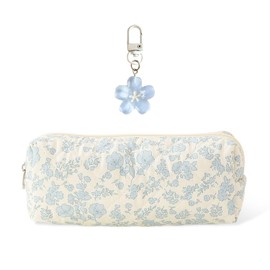 1 x Flower Pencil Case and 1 x Flower Keyring, Cute Pencil Case, Girls Pencil Case, Portable Pencil Case, Student Stationery