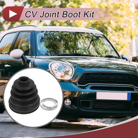 HEROFFIX 1 Set CV Joint Boot Kit for Mini Cooper 2007-2015 Inner Constant Velocity Joint Boot W/Clamps No.31607591694 Black Rubber