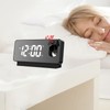 Projection Alarm Clock 360 Degree Flexible Adjust Creative LED Mirror