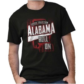 Brisco Brands Alabama Tradition Distressed Athletic Graphic T Shirt Men or Women Black