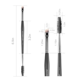 ACOSBRUOP Eyebrow and Spoolie Brush, Professional Angled Eyeliner Brush