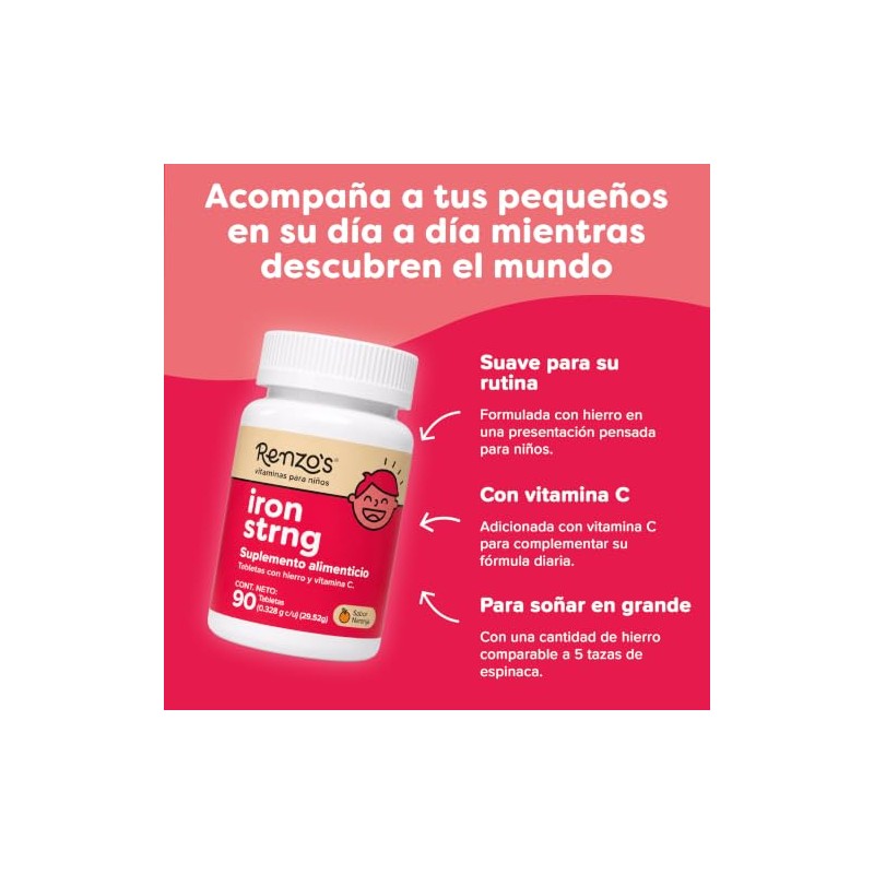 RENZO’S - Iron Strong suplemento de hierro para niños con