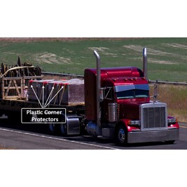 Mytee Products V Shaped Board 4" Orange Plastic Corner Edge Protectors for Cargo Loads | Tie Down Strap Guard for Winch, Ratchet Straps on Flatbed Trailers | V-Style Tie Downs Edge Protectors