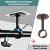 6-Pack No Drill Ceiling Curtain Rod Brackets Holder, Adhesive No