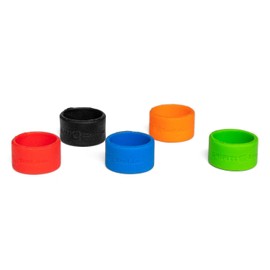 GRIFITI Band Joes 1.25 x .5 Inch, 2.5" circumference, 0.8" diameter 5 Pack Assorted Colorful Rubberbands Posters, Magic, Ring, Pen, Art, Cooking, Cord Wraps, Longer Lasting Strong Silicone Rubber Elastic Bands Mini Small Siliconebands