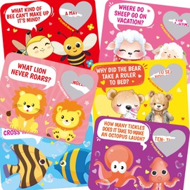 Fancy Land Valentines Day Cards Funny Scratch-Off Jokes for Kids Valentine Classroom Gift Exchange 36 Pack