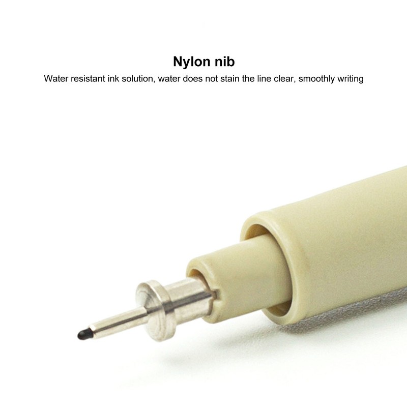 12pcs Waterproof Fine Tip Pens Quick Drying Smoothly Writing Nylon