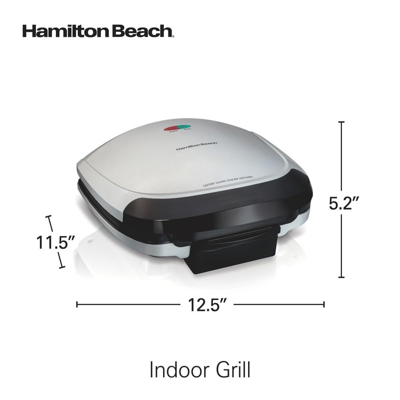 Hamilton Beach Electric Indoor Grill, 6-Serving, Large 90 sq. in.