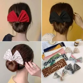 5초 똥머리 메이커 당고머리 올림머리밴드 와이어헤어밴드 와이어머리끈 올림머리 똥머리끈 트위스트머리끈 [16.호피] 5-Second Bun Maker Dango Hair Updo Band Wire Hair Band Wire Hair Tie Updo Bun Tie Twist Hair Tie [16. Houndstooth]