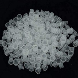 Ink Cups for Tattooing,KingWei 1000PCS Plastic Disposable #15 Large Size Pigment Cups for Tattoo Makeup Container Cap Tattoo Ink,Tattoo Supplies(1000L)