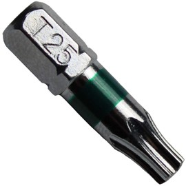 T25 (T-25) Torx/Star Driver Bit - Color Coded T25 x 1" Torx/Star Drive Bit for Screws and Fasteners Requiring T25 (T-25) Size Bit (EACH)