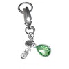 Birthstone Charm Key Chain Ring, Women's Purse, Bag or Necklace