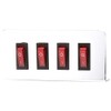 Buyers Products 6391004 Quad On-Off Illuminated Switch Panel, Silver