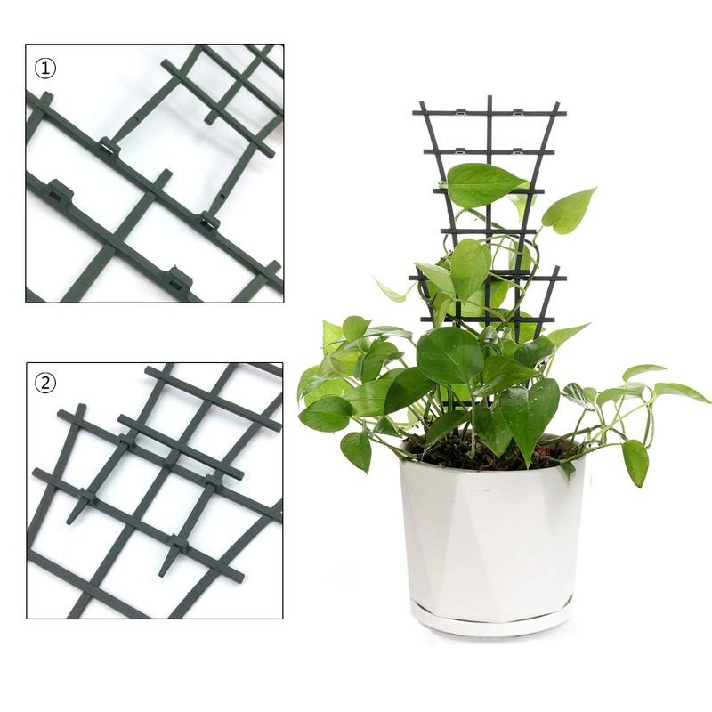 12 Pcs Garden DIY Mini Climbing Trellis Plastic Superimposed Potted