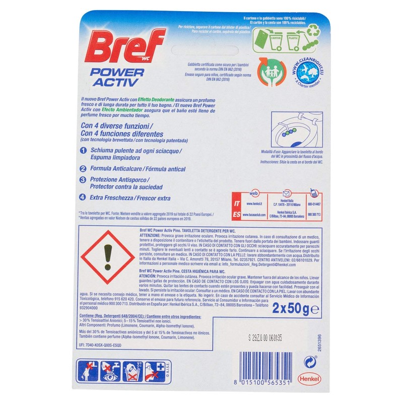 Bref Power Activ Duplo Natura Basket Toilet – Package of