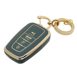 for Toyota Key Fob Cover with Keychain Soft TPU Full Protection Car Key Case Cover Compatible with RAV4 Camry Avalon Corolla Highlander C-HR Prius GT86 (Blue)