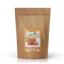GS Plant Foods Crab Shell Natural Fertilizer, Magnesium & Calcium, Slow Release Micronutrients for Plants, Tomatoes, Flowers & Vegetables 3-3-0, 8 pounds