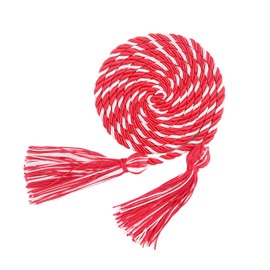 Cordones de honor de graduación, 68 pulgadas de largo (rojo/blanco)