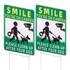 Penitue 2pcs Clean Up After Your Dog Sign with Stake,